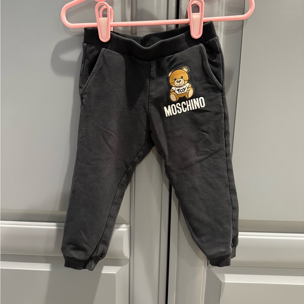 Moschino Kids Black Jogger Pants